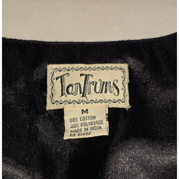 Vintage Tantrums Christmas Stocking Black Velvet Vest Kitsch Size Medium - Picture 3 of 5